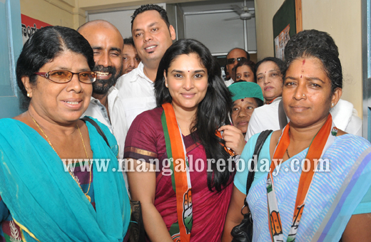 Actress Ramya in Mangalore